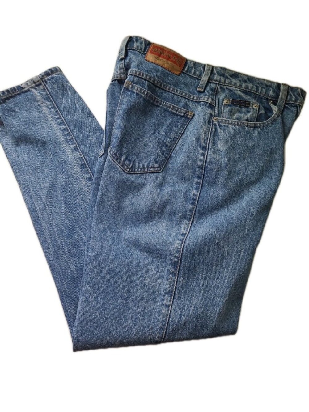 Vintage 80s 90s Streetwear Womens Acid Wash Relaxed Tapered Leg Denim Jeans30x30